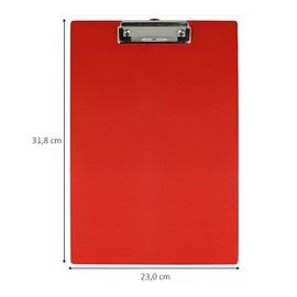 Westcott E-17101 RED Clipboard for A4 Plastic Red