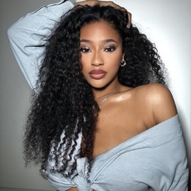 XSY Half Wig Human Hair Deep Wave 180% Density Wear Go Glueless Half Wigs for Black Women Deep Curly Human Hair Half Wig 22 Inch Headband Wig Human Hair Beginner Friendly