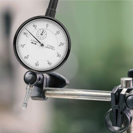 ANKROYU 2 × 4.7 in Dial Indicator, Aluminum Alloy Mechanical Indicator, Measurement Instrument Gauge, Range Dial Indicator for Workpiece Measure