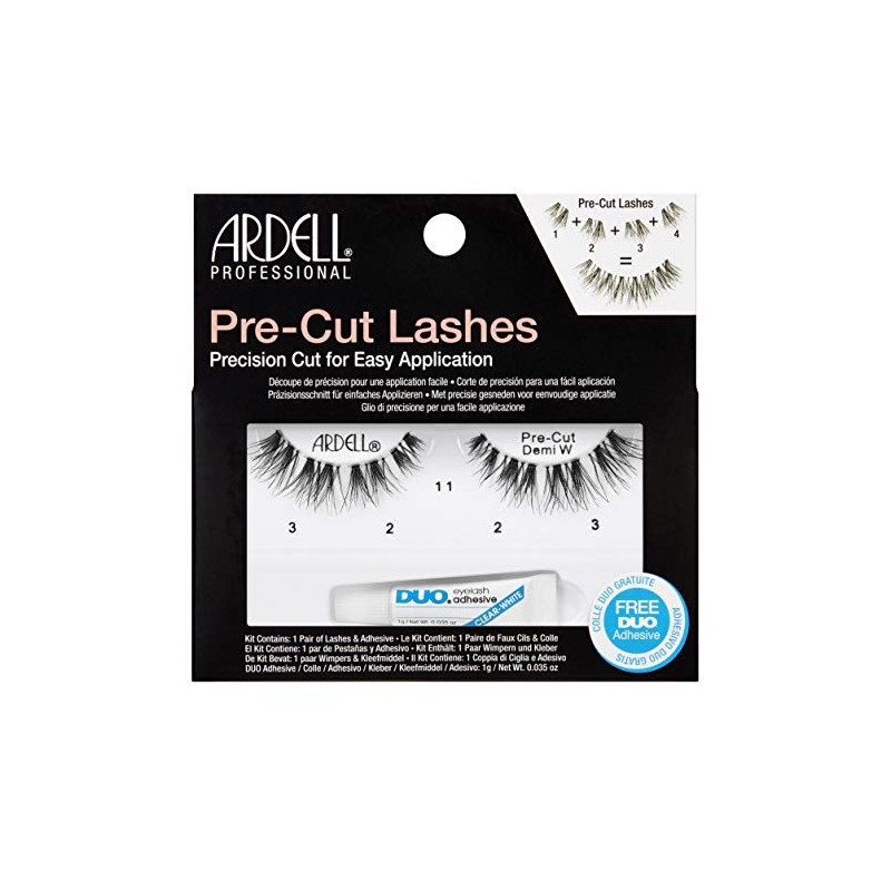 Ardell Pre-Cut Demi Wispies Lashes, Easy Application, Precision Cut Natural