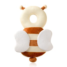 JINYJIA Baby Head Protection, Breathable Baby Head Protective Pads, Adjustable Baby Protective Pillow, for Toddlers Crawling and Learning to Run, for Children from 4 to 24 Months, Bee