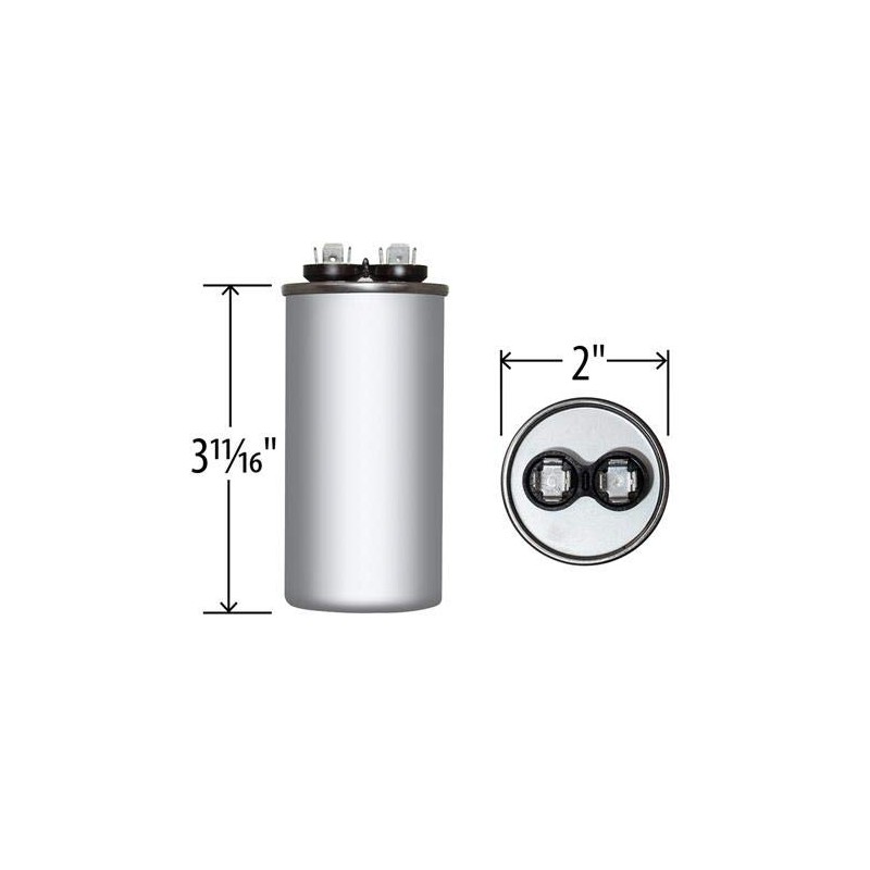 Motor Run Capacitor Round 70 uf MFD 370 Volt VAC