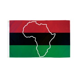 AZ FLAG - Afro American Map Flag - 150x90 Cm - 100D Polyester African Banner with Two Metal Grommets - Fade Resistant - Vivid Colors - 3' x 5' Feet - 3x5 Ft