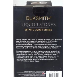 Blksmith  Liquor Stones. Liquor Icecube With Carry Pouch. Set Of 9
