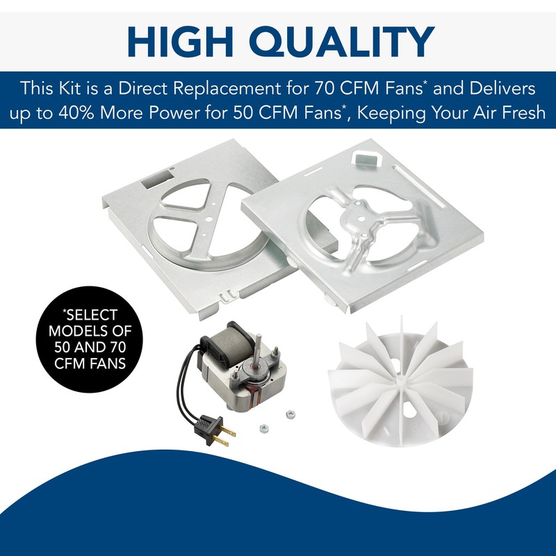 Broan-NuTone RE70BN 70 CFM Bathroom Exhaust Fan Replacement Motor Kit,