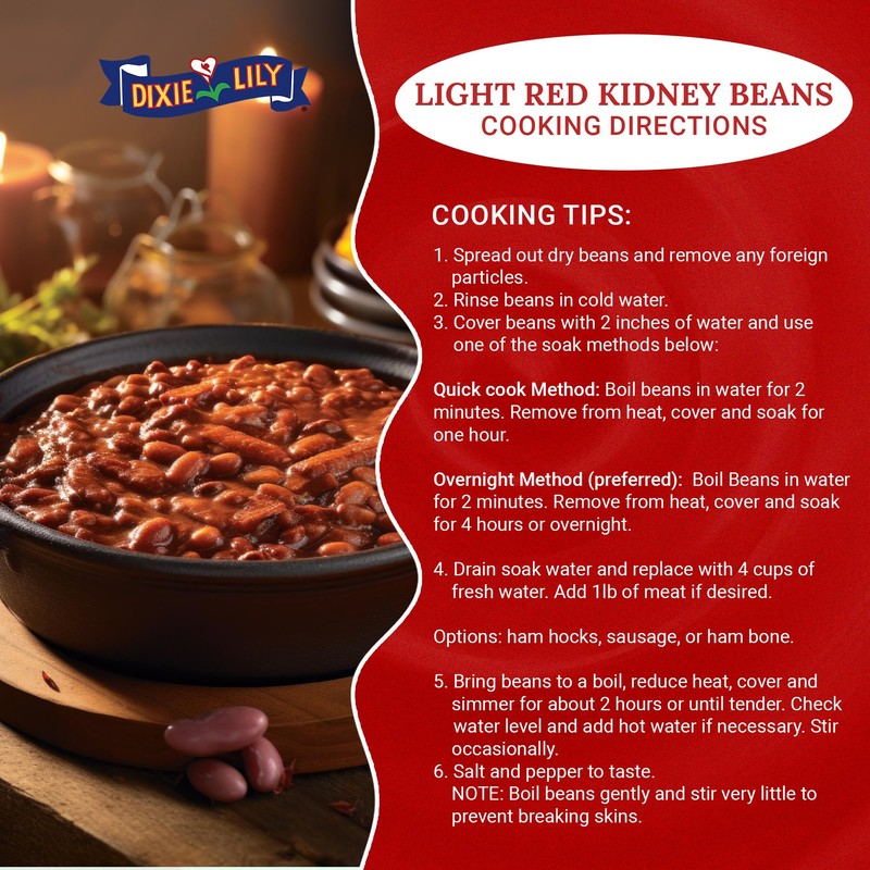 Dixie Lily Light Red Kidney Beans - Dried Beans for