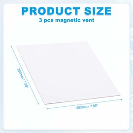 MECCANIXITY 3 Pcs Magnetic Vent Covers, 8" x 8" Square Air Vent Covers Standard Air Register Cap for Wall Floor Ceiling HVAC Fireplace Furnace, Black and White