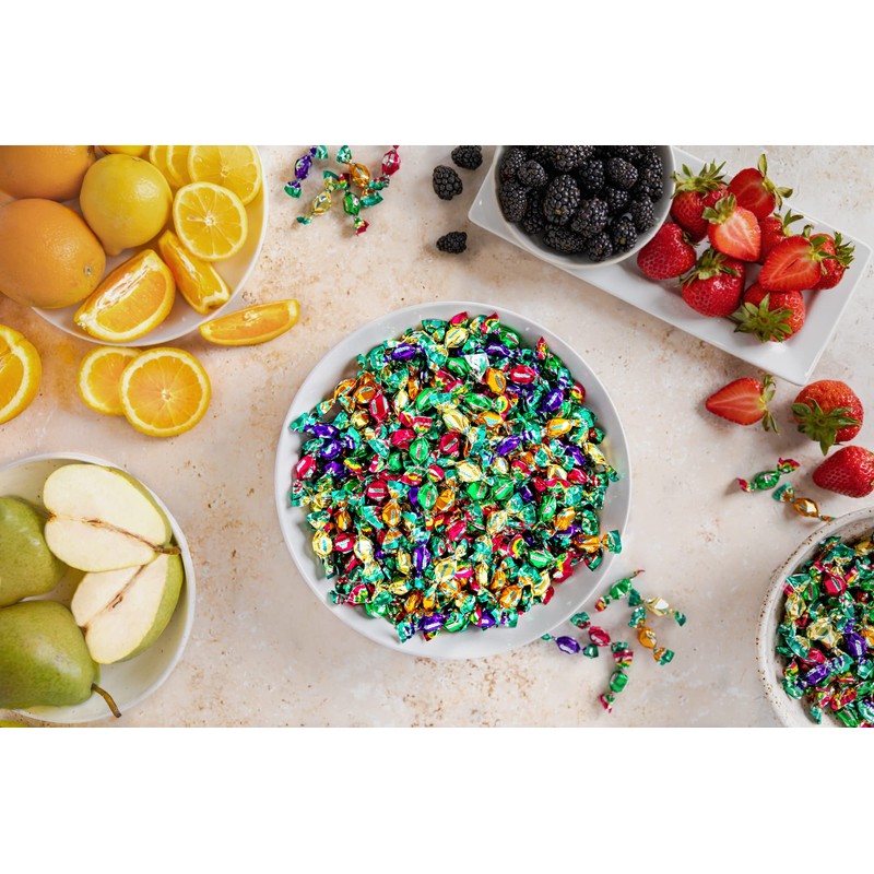 GLITTERATI Fruit & Berry Medley Italian Mini Hard Candies, Individually