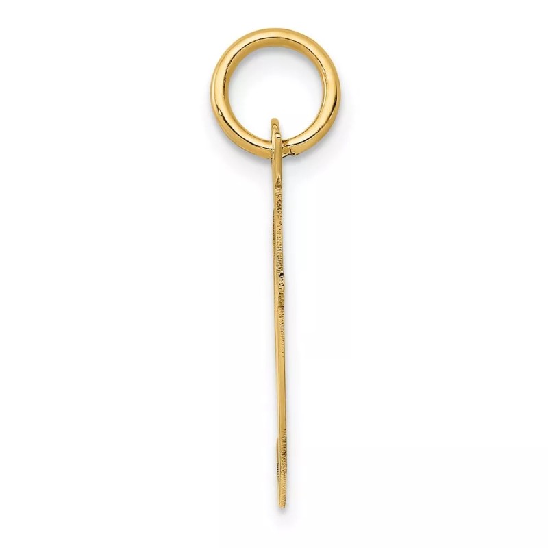 GlittersandGold 14K Medium Fancy Script Letter F Initial Charm Bracelet