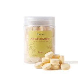 NOVAL Pedicure Supplies Spa Tablets Foot Bath Foot Soak for Softening Skin Care，Lemon Scent