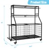 WUC Sports Equipment Organizer - Garage Ball Storage Rack with