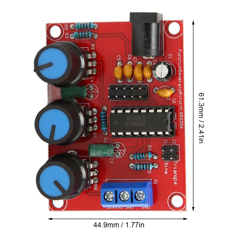 2Pcs Signal Generator Kit Sine Triangle Square Output 1Hz‑1MHz 9‑12V