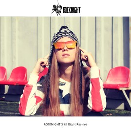 ROCKNIGHT Polarized UV400 Anti Glare Mirrored Red Sunglasses Outdoor Birthday Gifts for Men Women