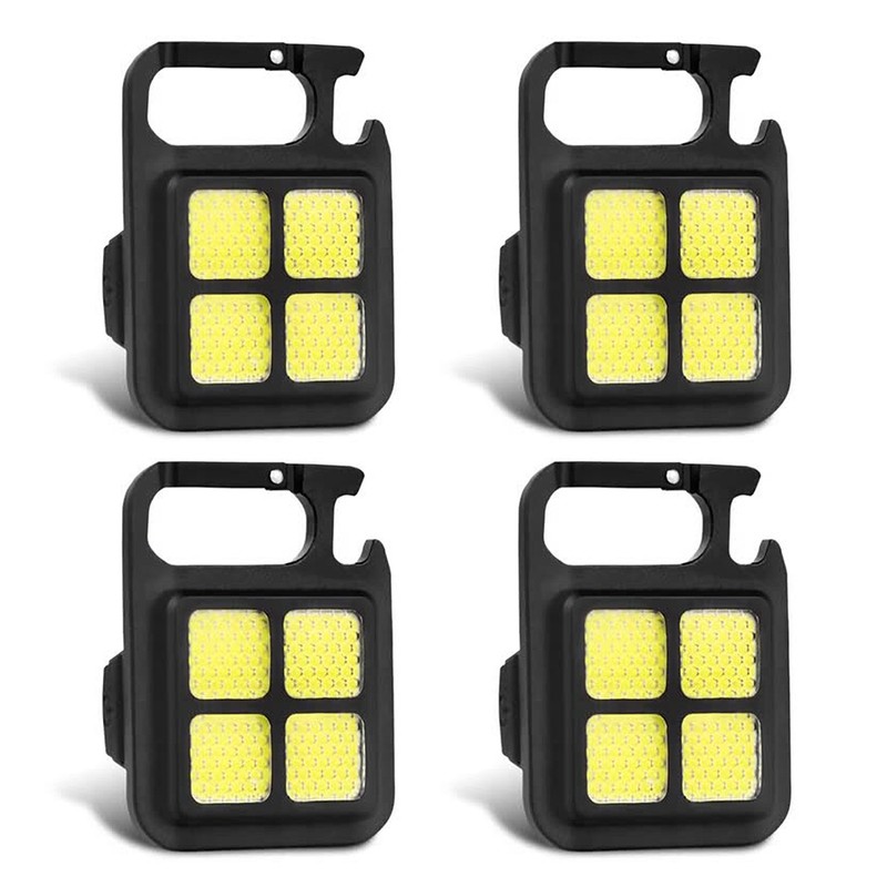 Outdoor Camping Multifunctional Keychain Light Usb Rechargeable Cob Bright Flashlight