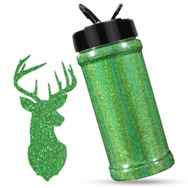 HTVRONT Holographic Fine Green Glitter - 200g/7oz Glitter for Crafts, 0.008" Portable Extra Fine Glitter for Resin, Holographic Glitter for Nails, Tumblers, Body Glitter Powder