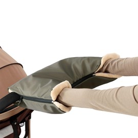 Hand Warmer Pram Gloves Hand Muff with Warm Fleece and Cotton Inside Waterproof and Windproof Zip Stroller Hand Muff Universal Size for Prams, Buggies