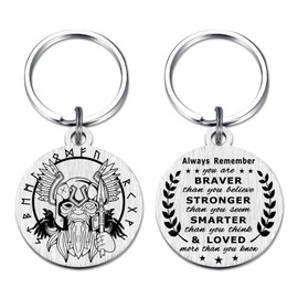 Richesele Viking Odin Keychain - Viking Norse Odin Warrior Amulet Gifts - Viking Gifts for Men Women
