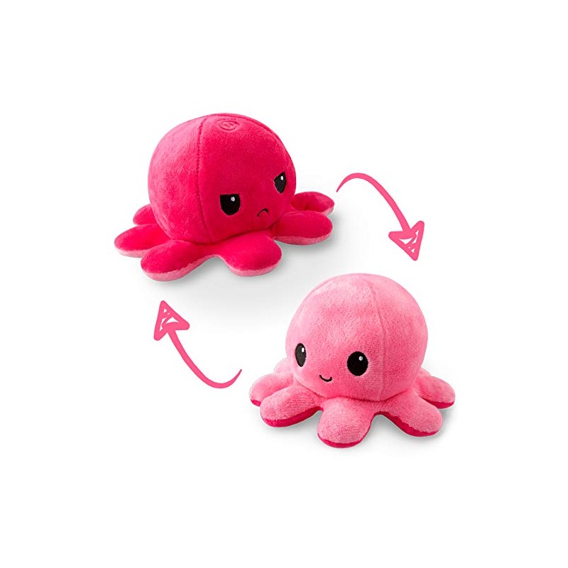 TeeTurtle - The Original Reversible Octopus Plushie - Light Pink