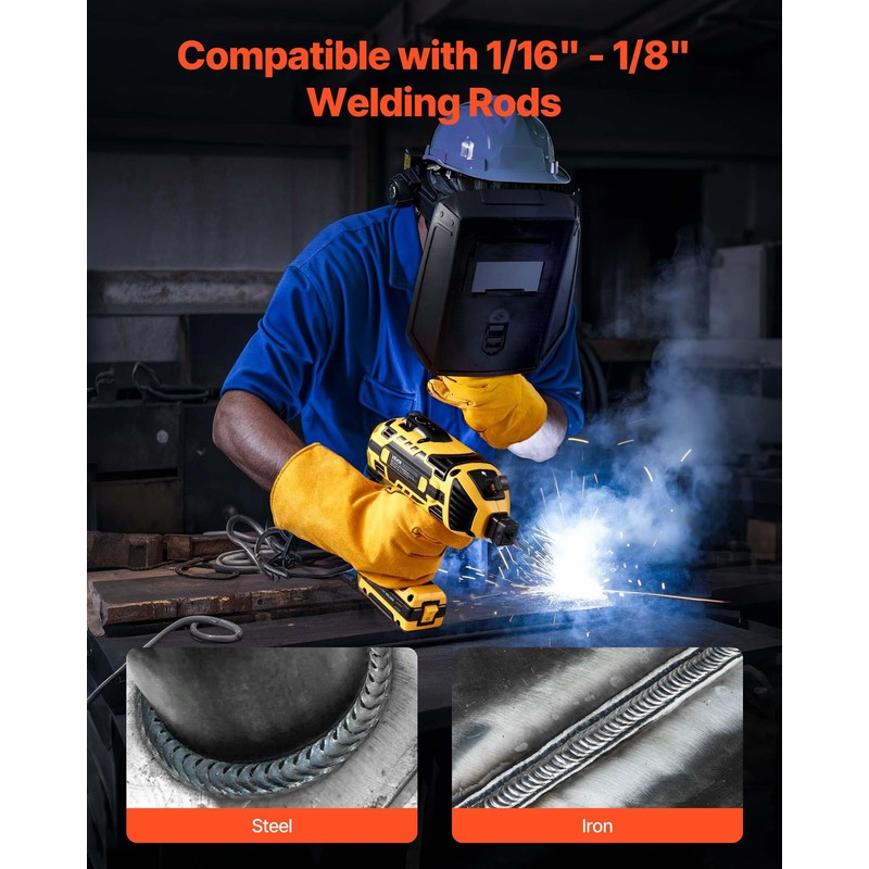 VEVOR Portable Handheld Welding Machine, 20-120A Portable ARC Welder with