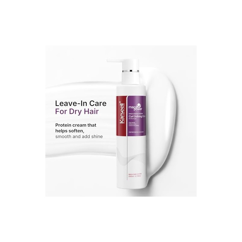 Karseell Crema Para Rizos Sin Enjuague, 200 ml