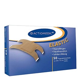 ACTIOMEDIC® Elastic Finger Joint Plasters I Specially Shaped & Hypoallergenic Plasters I Skin-Friendly Plasters Ideal for Leisure and Work I ISO Certified Manufacturing I Pack of 50