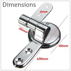 Marco Paul Toilet Seat Fittings, Stainless Steel Chrome Replacement Toilet seat Hinges Compatible with Most Toilet Seats - Universal Toilet seat Replacement Hinges with Fittings (Replacement Hinges)