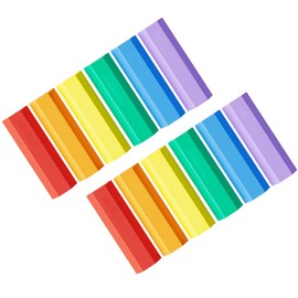 YuBoBo 12-Pack Hexagonal Colorful Erasers for Students- Easy Grip, Low Dust & Bright Colors - Perfect for School, Office, Art Supplies