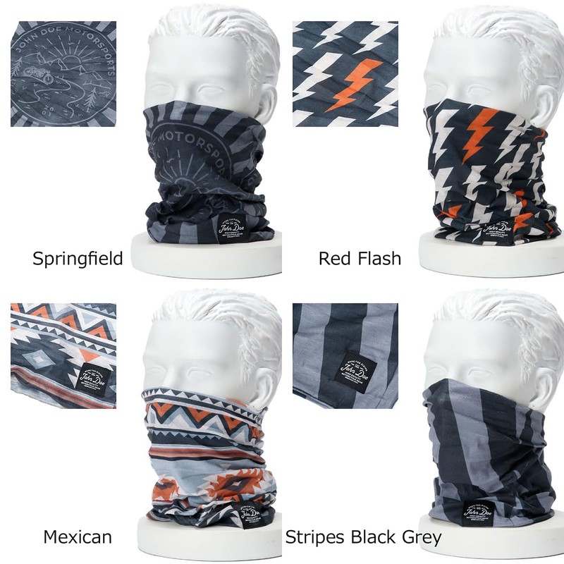 John Doe Mexican Multifunctional Scarf (Black/Grey), Black / Grey