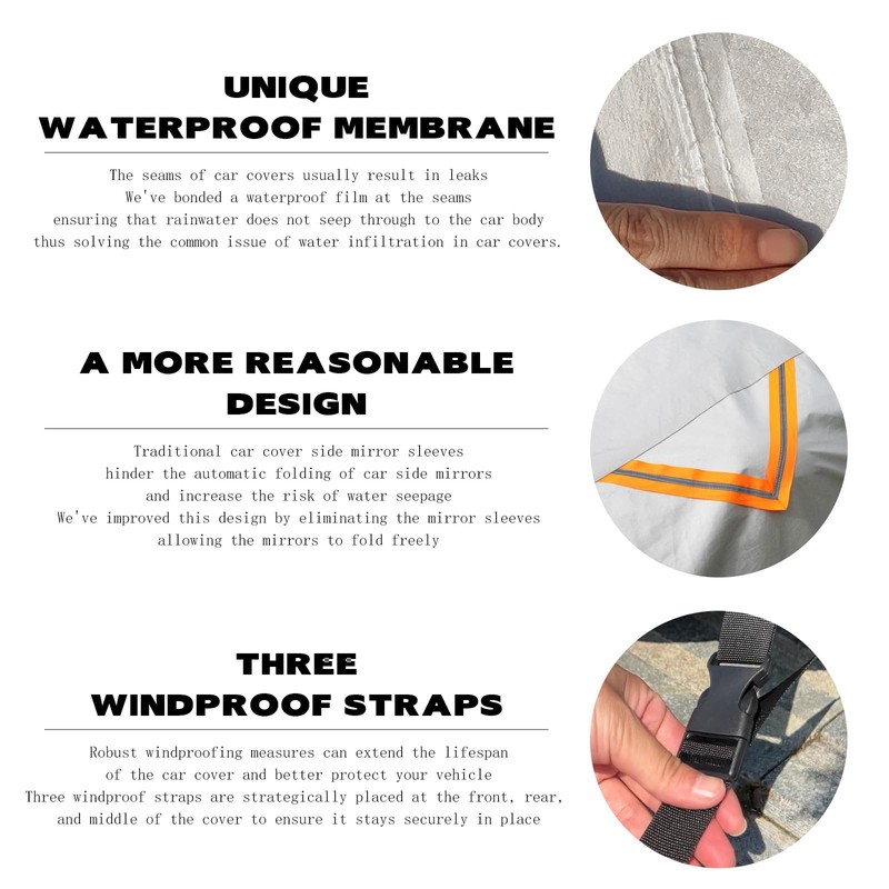 Talyetar Car Cover Waterproof All Weather,Car Covers for Automobiles with