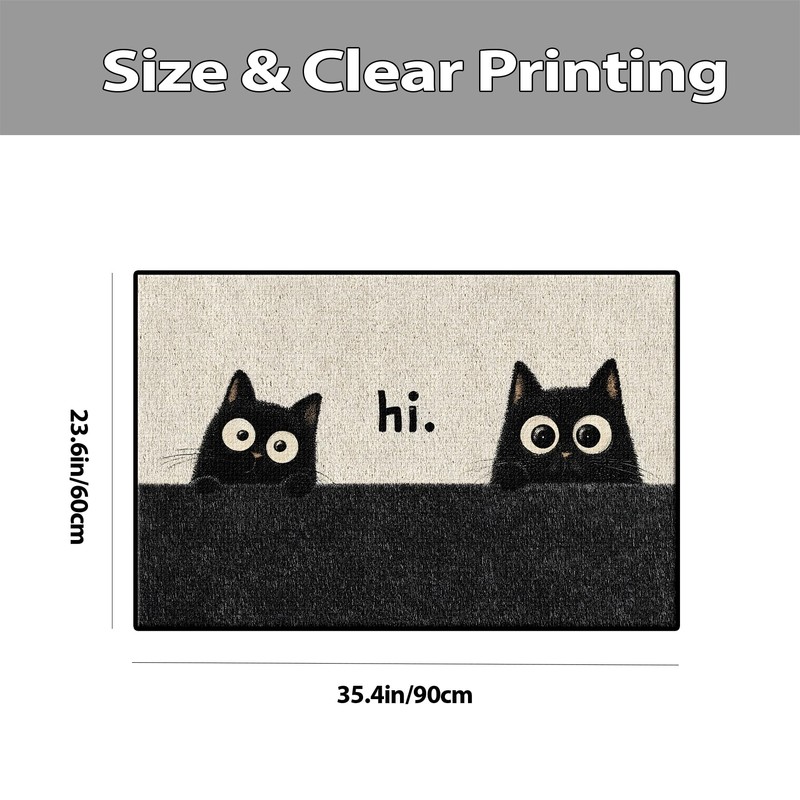NYZE Entryway Rug, Non-Slip Indoor Door Mat, Low Pile for