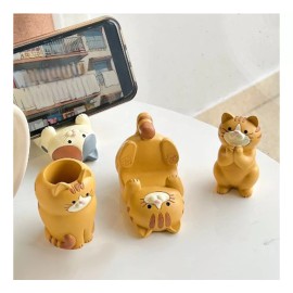 Generic Adorno Gato Para Teléfono Tableta Portalápices Manos Ocelote