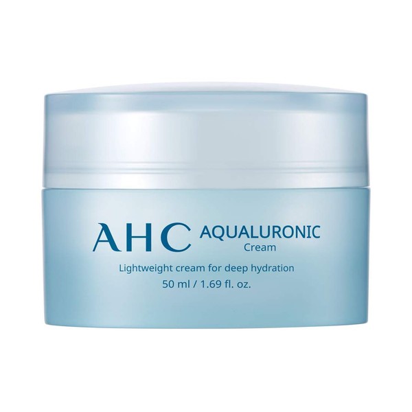 AHC Hydrating Aqualuronic Face Cream with Hydrating Triple Hyaluronic Acid for hydrated youthful skin with Korean skincare 50 ml