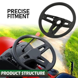 LQI Mower Steering Wheel Compatible with Husqvarna Craftsman 414803X428 532424543 Black