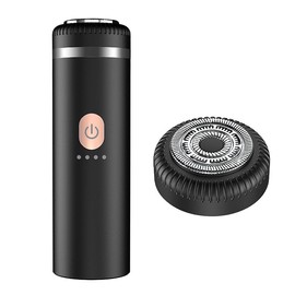 eStraPro Painless Electric Facial Hair Remover Configure Two Replacement Heads - for Face, Neck, Armpit, Legs,USB Rechargeable Tiny Razor with (Black)