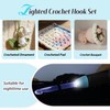 Yarniss Lighted Crochet Hook 5.5mm,Glow in the Dark with Battery