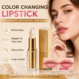 Color Changing Lipstick - Skin-adaptive Lipstick for Older Women, PH Lip Stick Color Changing Long Lasting, Clear Moisturizing Glossy Lip Balm (1PC)
