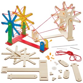 Baker Ross FN528 Wooden Pulley System Kit - 1 Kit, STEM, Science, Maths and Learning Aids for Kids and Schools