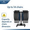 OFFICEROO Folding Chair Rack Storage Cart - Holds 14 Chairs