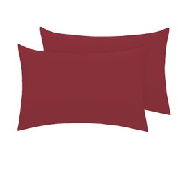 Pizuna Pure Combed Cotton Housewife Pillowcases 2 Pack Rio Red 48x74cm, 600 Thread Count 100% Long Staple Combed Cotton Pillow Cover, Soft Sateen Housewife Pillow Cases (100% Cotton Pillowcase)