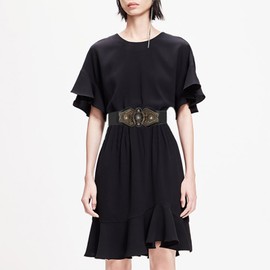 maikun Women's Wide Stretch Elastic Waist Cinch Belt Fashion Vintage Metal Buckle Dress Belt Waist Size 29-37''