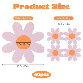 Pack of 40 Daisy Decoration Birthday, Napkins Pink, Birthday Decoration Flowers Daisies, Flowers for Daisy, Napkins Daisy Party Decoration (Pink)