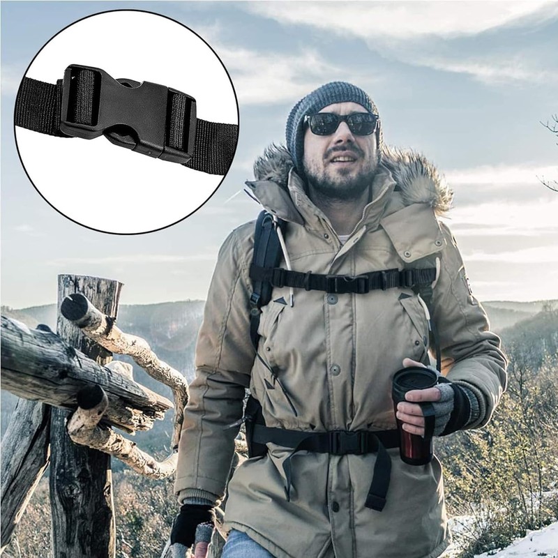 QZKJQDD Backpack Chest Strap, Chest Strap for Backpack, Adjustable Backpack