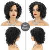 XIUFAXIRUSI XIUFAXIRUSI Black Short Curly Bob Wigs for Black Women