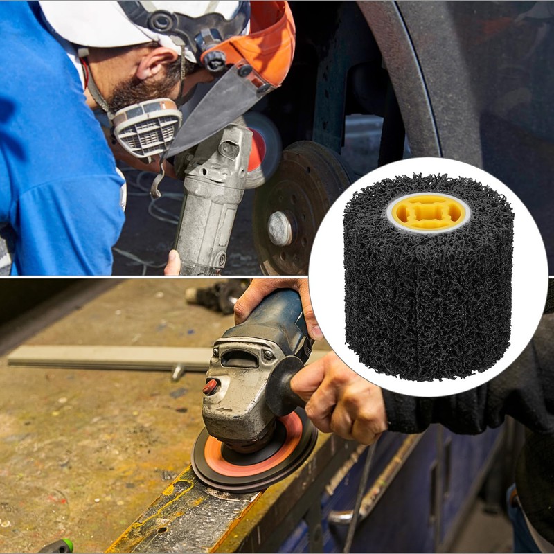 QWORK 4.5 x 4 Inch, 40 Grit Abrasive Wheel &
