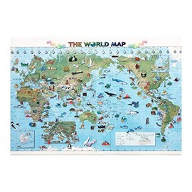 Tokyo Cartographic Clear File Illustration World Map Spread A3 CFIW