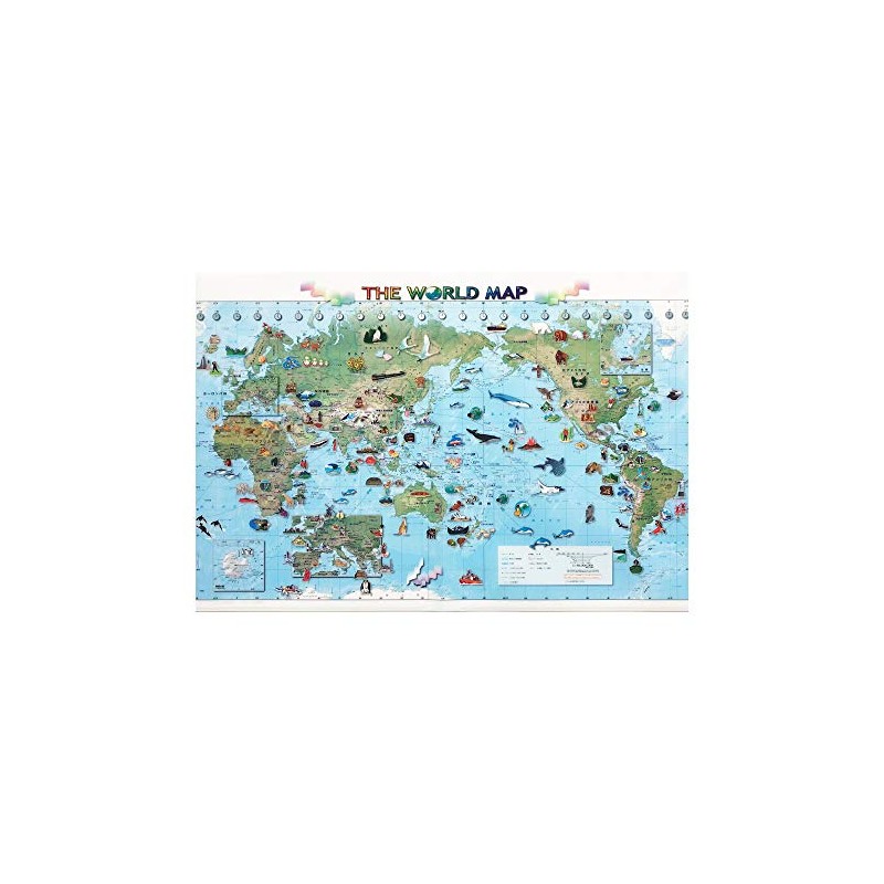 Tokyo Cartographic Clear File Illustration World Map Spread A3 CFIW