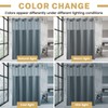 WONICY Extra Long No Hook Shower Curtain with Snap in
