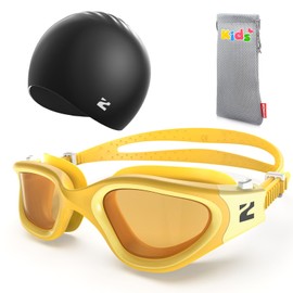 ZIONOR G1MINI Swimming Goggles Children's Swimming Cap Polarised Anti-Fog UV Protection Swimming Goggles for Girls and Boys (Years 8-14)