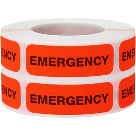 Emergency Medical Healthcare Labels 0.5 x 1.5 Inch 500 Total Stickers