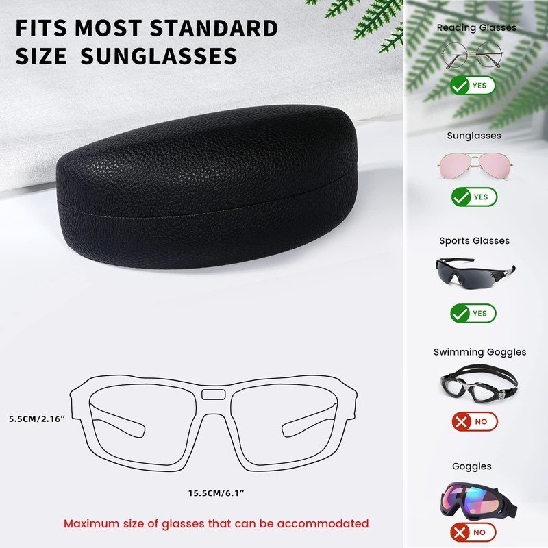 molshine Hard Shell Sunglasses Case,Classic Large Glasses Case for Sunglass,Eyeglasses